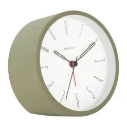 Karlsson Belle Numbers Vækkeur Ø 11 cm - Metal - Mosgrøn