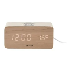 Karlsson Block Vækkeur H 7,2 x B 16 x L 7,1 cm - Træ - Hvid