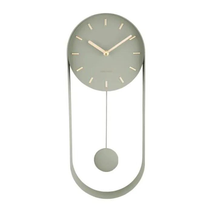 Karlsson Charm Pendulum Vægur H 50 cm - Metal - Grøn