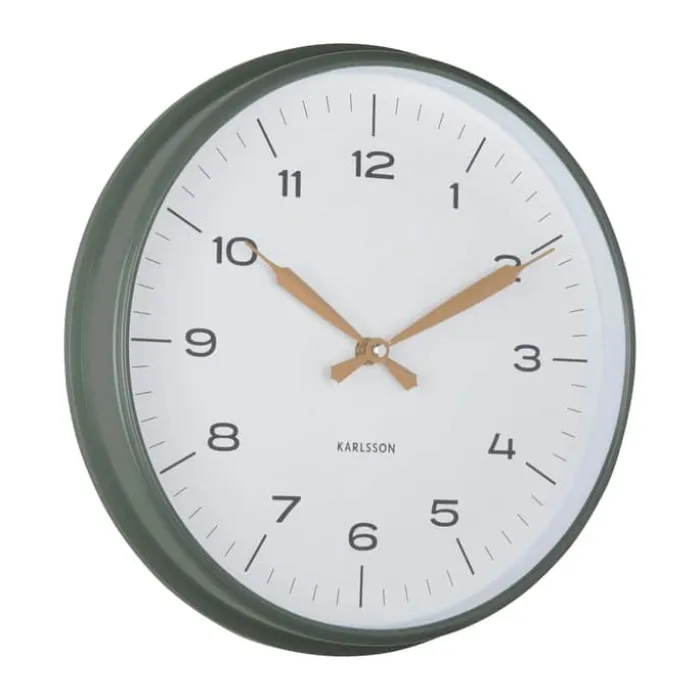 Karlsson Modern Factory Vægur Ø 30 cm - Polypropylene - Grøn