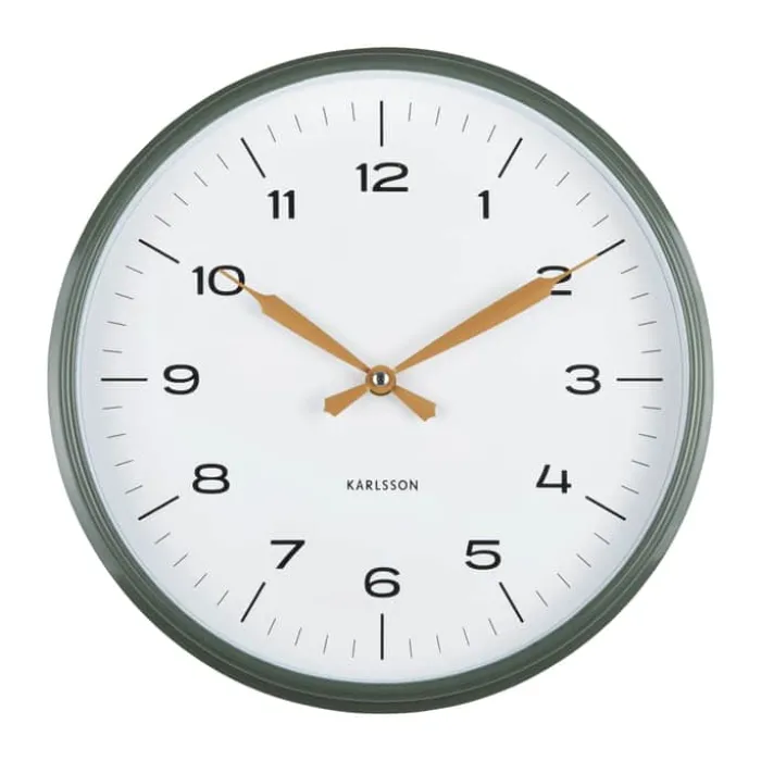 Karlsson Modern Factory Vægur Ø 30 cm - Polypropylene - Grøn