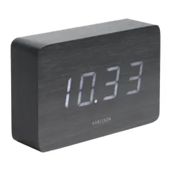 Karlsson Square Veneer Vækkeur B 10 x L 15 cm - Finér - Sort
