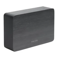Karlsson Square Veneer Vækkeur B 10 x L 15 cm - Finér - Sort