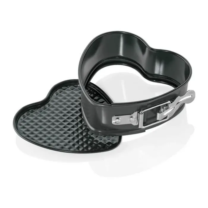 Küchenprofi Bageform - Hjerte L 12 cm - Stål - Sort