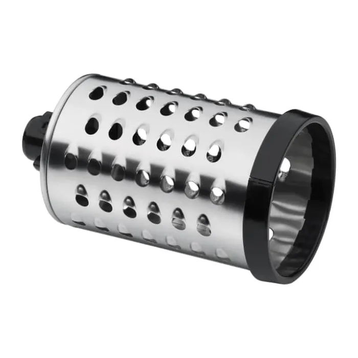 Küchenprofi Grøntsagskværn H 30 x B 14 x L 14 cm - Rustfrit stål/plastik - Inkl. 3 rive tromler og 1 støder