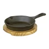 Küchenprofi Serveringspande H 26 x L 18 cm - Støbejern/fyrretræ - Sort