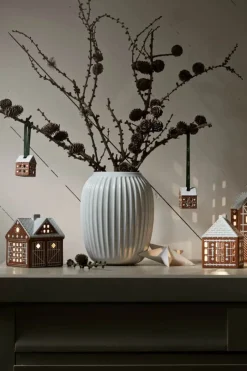 Kähler Gingerbread Lyshus Julestald H 11,5 cm - Stentøj - Brun