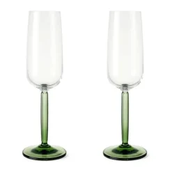 Kähler Hammershøi Champagneglas- 2 stk. 24 cl - Glas - Grøn