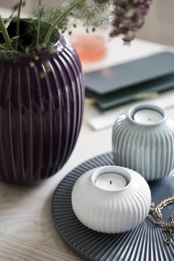Kähler Hammershøi Fyrfadsstage H 6,5 cm - Porcelæn - Hvid