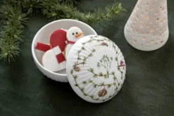 Kähler Hammershøi Jul Bonbonniere Ø 11,5 cm - Porcelæn - Hvid