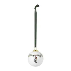 Kähler Hammershøi Jul Julekugle Ø 6 cm - Porcelæn - Hvid