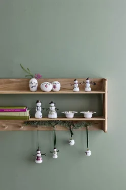 Kähler Hammershøi Jul Julekugle 2024 - 2 stk Ø 4 cm - Porcelæn - Hvid