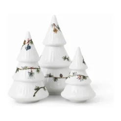Kähler Hammershøi Jul Juletræ - 3 stk. H 10/13/16 cm - Porcelæn - Hvid