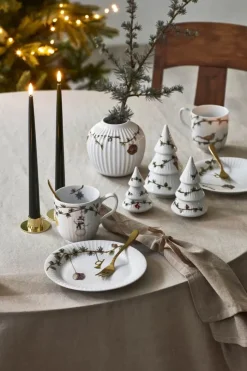 Kähler Hammershøi Jul Juletræ - 3 stk. H 10/13/16 cm - Porcelæn - Hvid