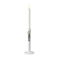 Kähler Hammershøi Jul Lysestage H 20 cm - Fajance - Hvid