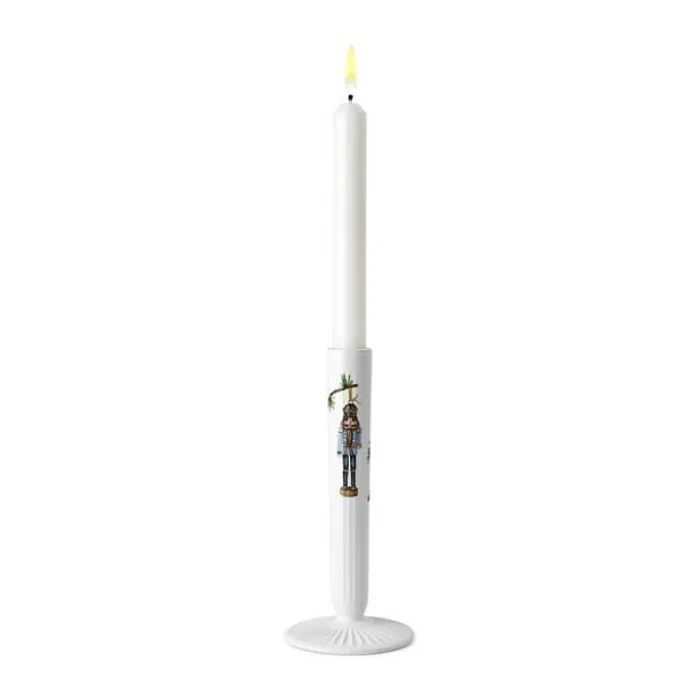 Kähler Hammershøi Jul Lysestage H 20 cm - Fajance - Hvid