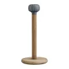 Kähler Hammershøi Køkkenrulleholder H 31,5 cm - Olieret egetræ/porcelæn - Antracitgrå