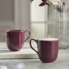 Kähler Hammershøi Krus - 2 stk. 33 cl - Porcelæn - Plum purple