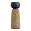 Kähler Hammershøi Kværn H 18,5 cm - Olieret egetræ/porcelæn - Indigo