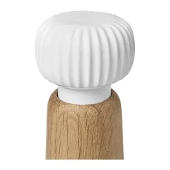 Kähler Hammershøi Kværnsæt - 2 stk. H 16 cm - Porcelæn/egetræ - Hvid