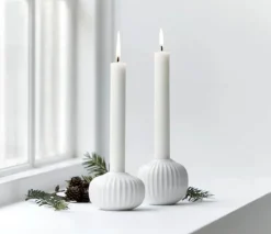 Kähler Hammershøi Lysestage H 5,5 cm -Porcelæn - Hvid