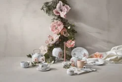 Kähler Hammershøi Poppy Tekande 1,2 liter - Porcelæn - Hvid m. deko