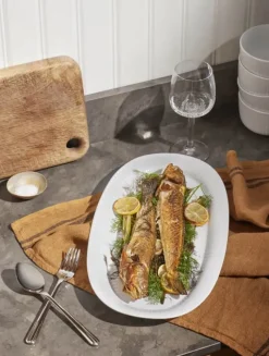 Kähler Hammershøi Serveringsfad B 22, 5 x L 40 cm - Keramik - Hvid