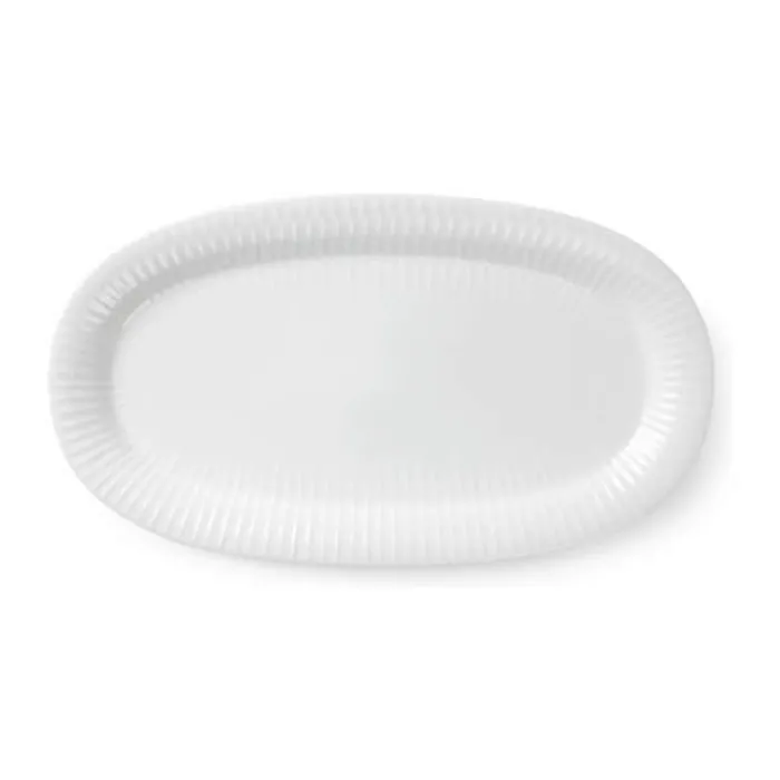Kähler Hammershøi Serveringsfad B 22, 5 x L 40 cm - Keramik - Hvid