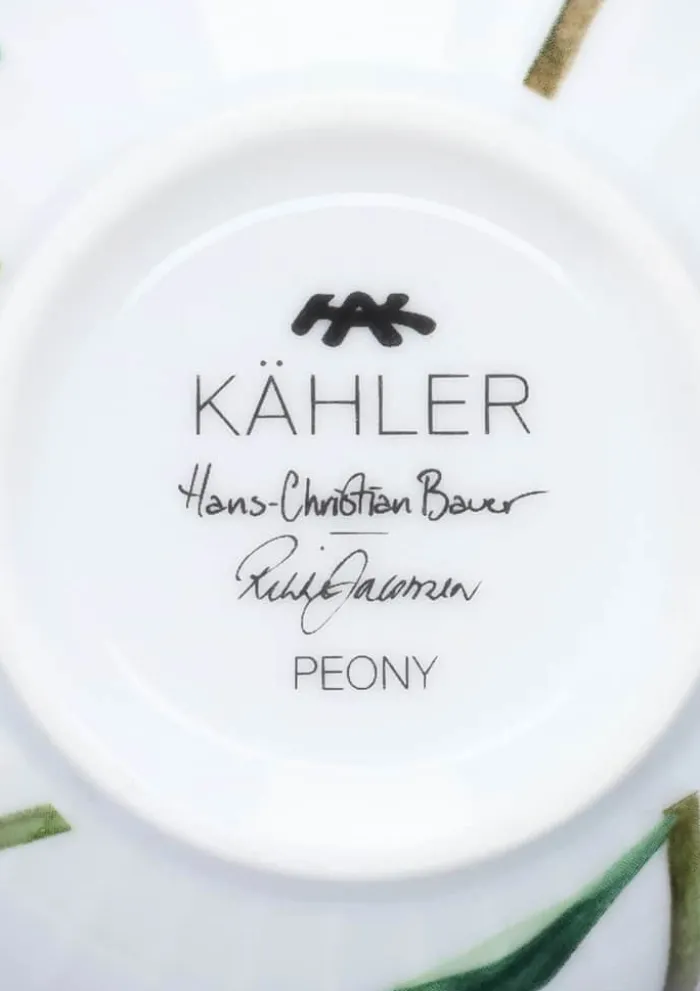Kähler Hammershøi Sommer Krus 33 cl - Porcelæn - Pæoner