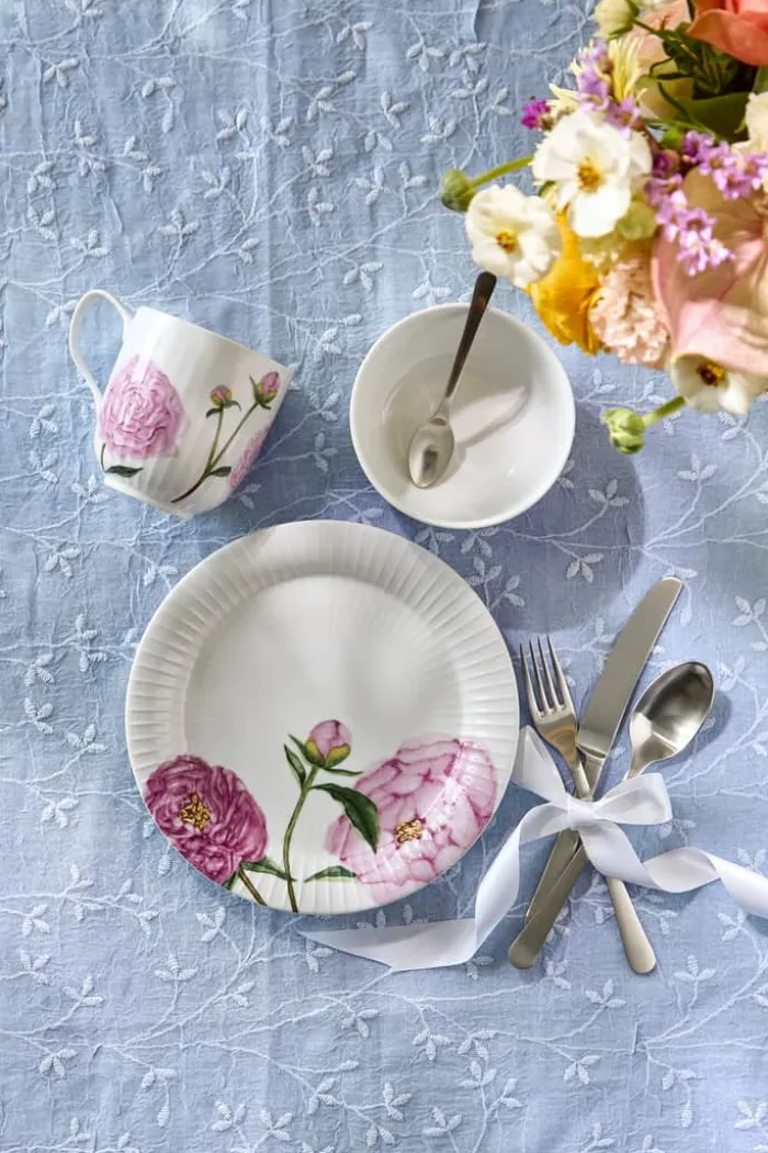 Kähler Hammershøi Sommer Krus 33 cl - Porcelæn - Pæoner