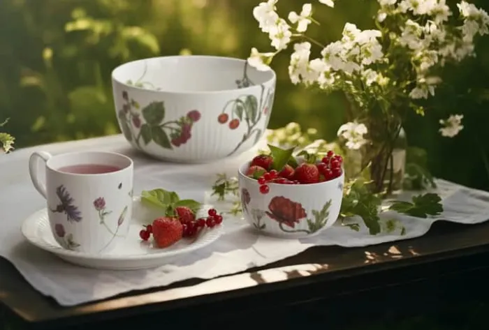 Kähler Hammershøi Sommer Krus 33 cl - Keramik - Engblomster