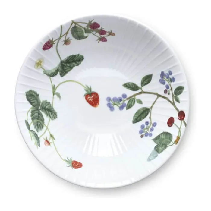 Kähler Hammershøi Sommer Skål på fod Ø 23 cm - Porcelæn - Sommerbær