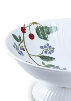 Kähler Hammershøi Sommer Skål på fod Ø 23 cm - Porcelæn - Sommerbær