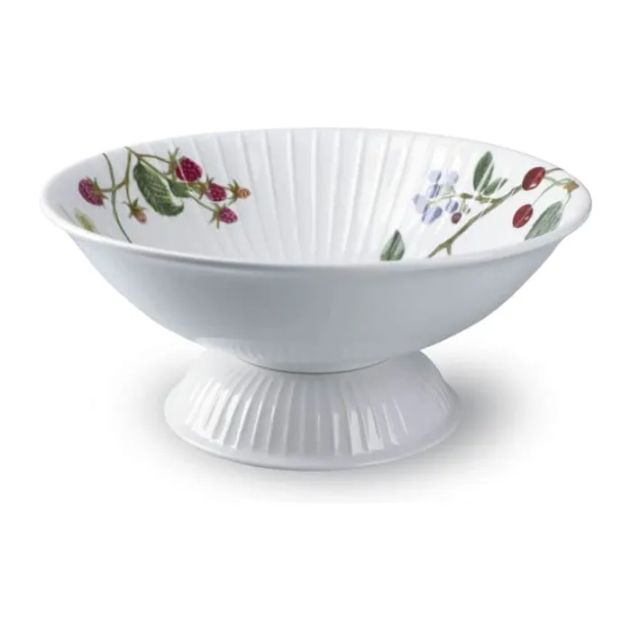Kähler Hammershøi Sommer Skål på fod Ø 23 cm - Porcelæn - Sommerbær