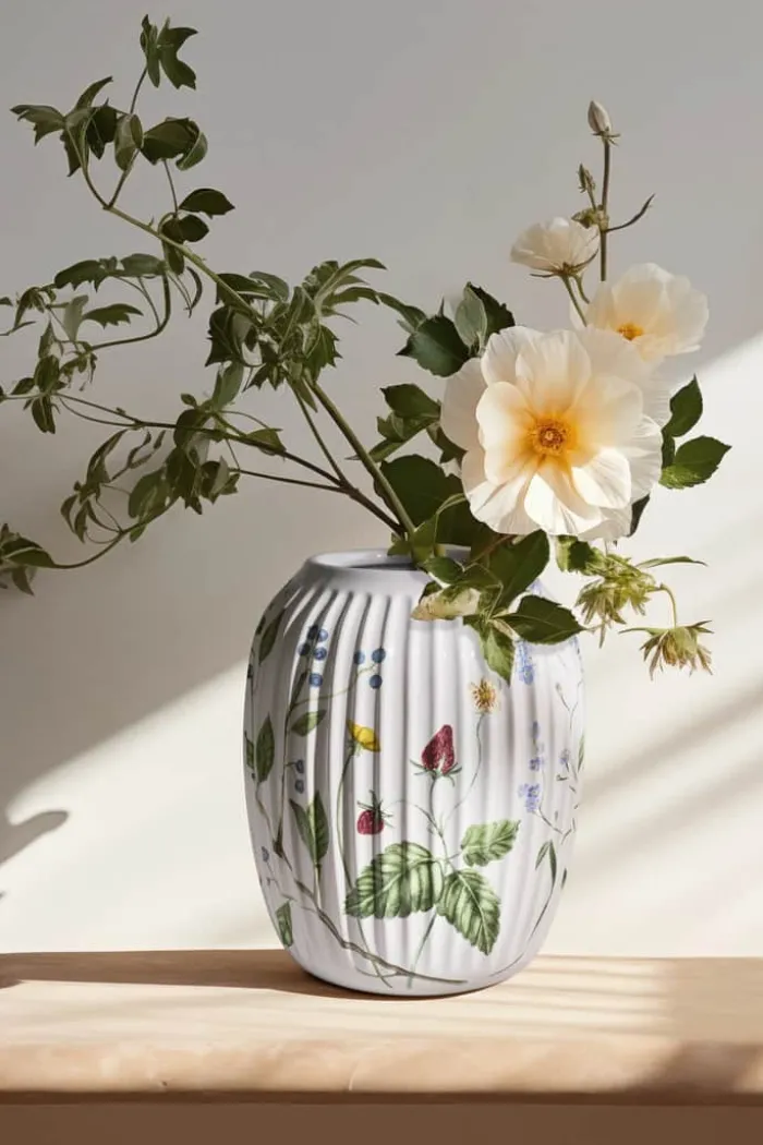 Kähler Hammershøi Sommer Vase Ø 17 x H 21 cm - Porcelæn - Symphony