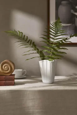 Kähler Hammershøi Undfold Vase H 16,5 x B 13,5 x L 13,5 cm - Ler - Hvid