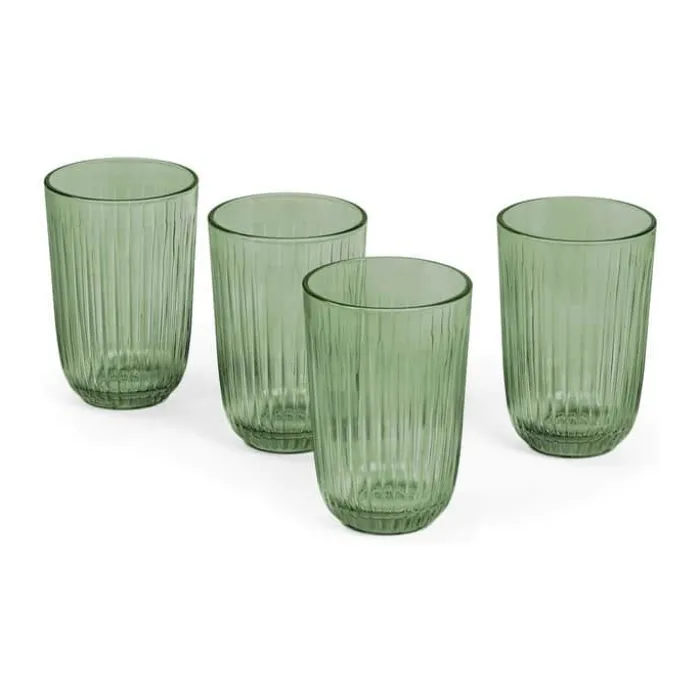 Kähler Hammershøi Vandglas - 4 stk. 37 cl - Glas - Grøn