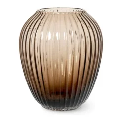 Kähler Hammershøi Vase H 18,5 cm - Mundblæst glas -Valnød