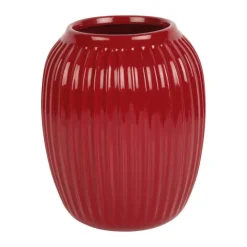 Kähler Hammershøi Vase H 21 cm - Stentøj - Rød
