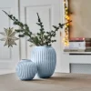 Kähler Hammershøi Vase H 13 cm - Stentøj - Lyseblå
