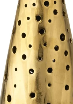 Kähler Nobili Fyrfadsstage - Juletræ H 30 cm - Benporcelæn - Guld
