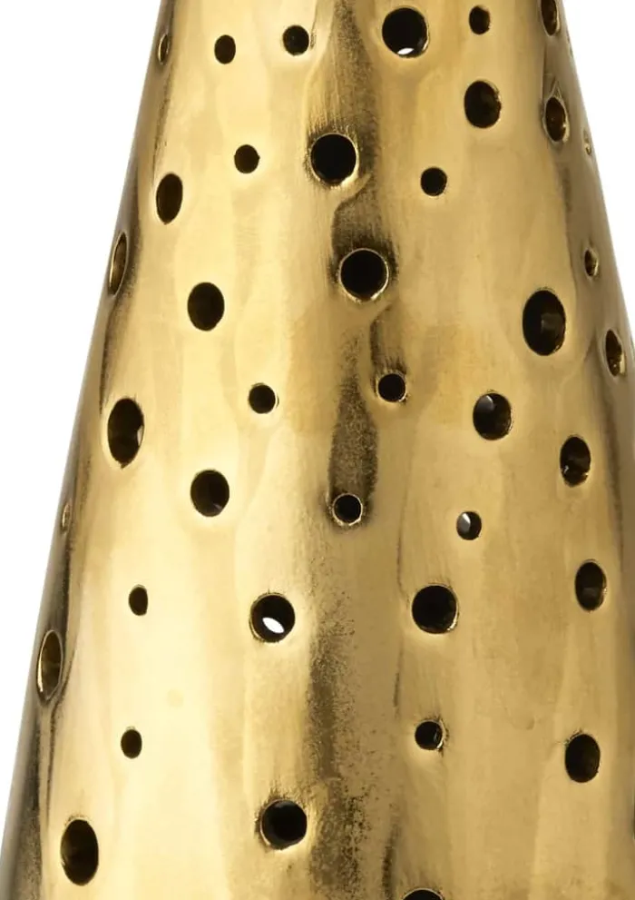 Kähler Nobili Fyrfadsstage - Juletræ H 30 cm - Benporcelæn - Guld