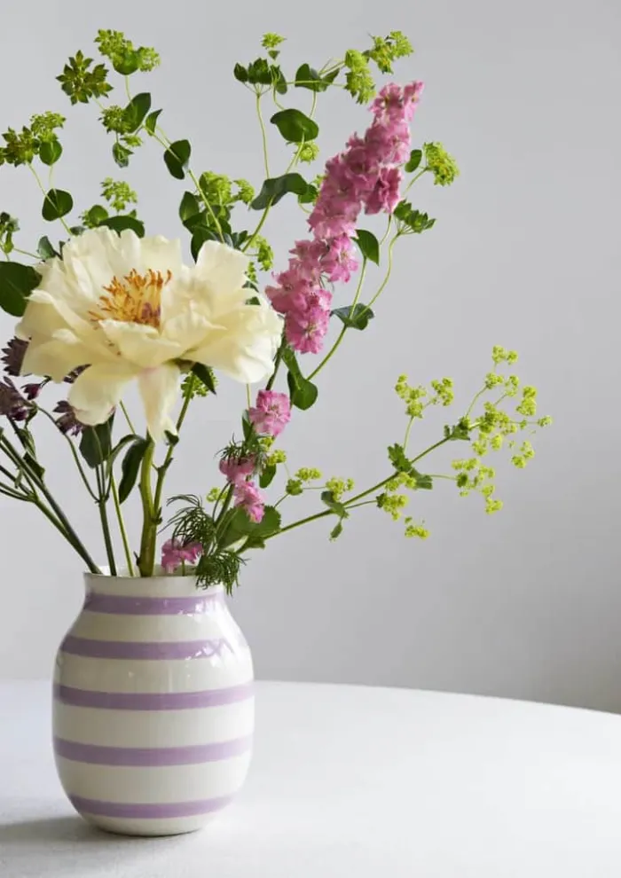 Kähler Omaggio Vase H 20 cm - Fajance - Lavendel