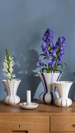 Kähler Signature Vase H 15 cm - Stentøj - Lilla