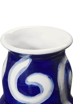 Kähler Tulle Vase H 13 cm - Ler - Blå
