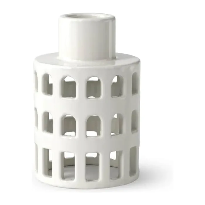 Kähler Urbania Kronelysestage - Mini Tårn H 9,5 cm - Keramik - Hvid