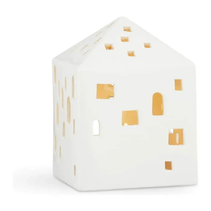 Kähler Urbania Lyshus - Byhus H 12,5 cm - Keramik - Hvid
