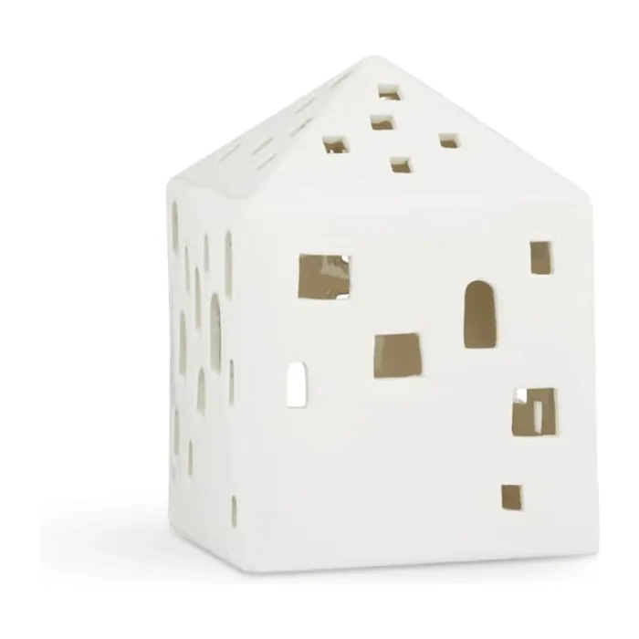 Kähler Urbania Lyshus - Byhus H 12,5 cm - Keramik - Hvid