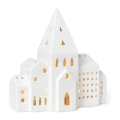 Kähler Urbania Lyshus - City H 21 x B 20,5 x D 8 cm - Keramik - Hvid