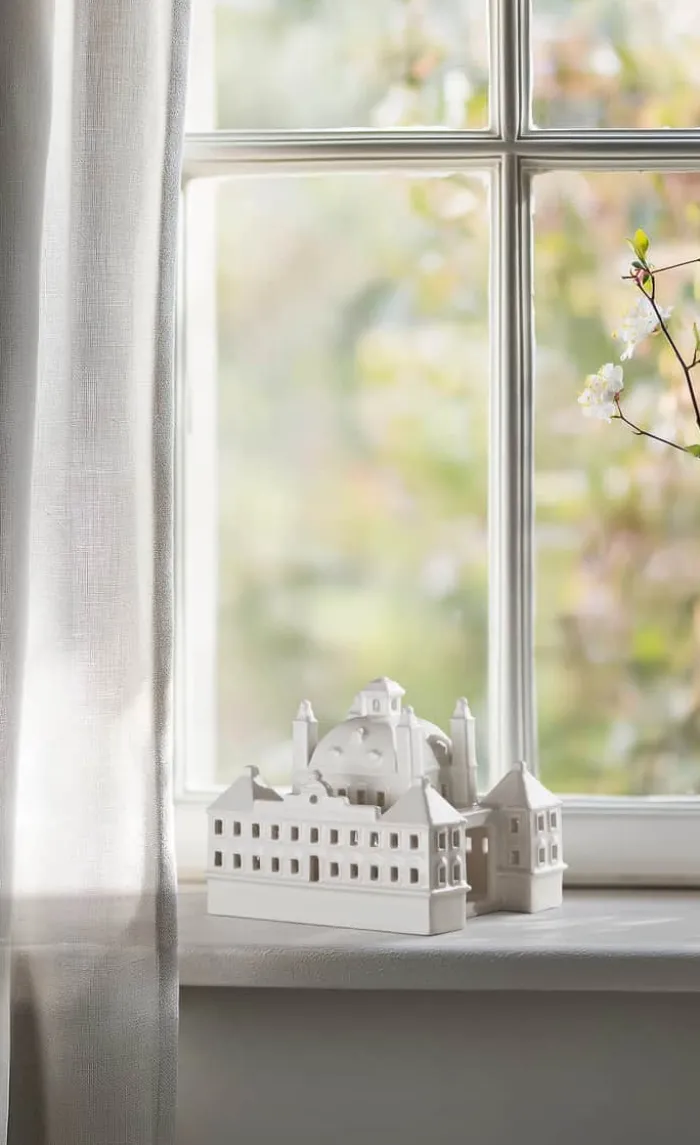 Kähler Urbania Lyshus - Fredensborg Slot H 12,5 x B 15 x L 13 cm - Keramik - Hvid